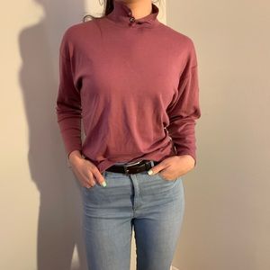 Vintage 80s Two button Turtleneck